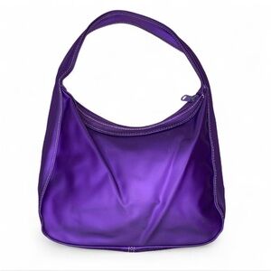 Y2K Purple Plastic Handbag with Opaque Clear Back